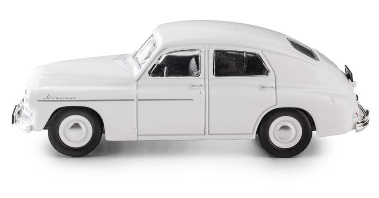 Daffi, Kolekcja Polskiej Motoryzacji, Warszawa M20, pojazd, model metalowy, biały, 1:43