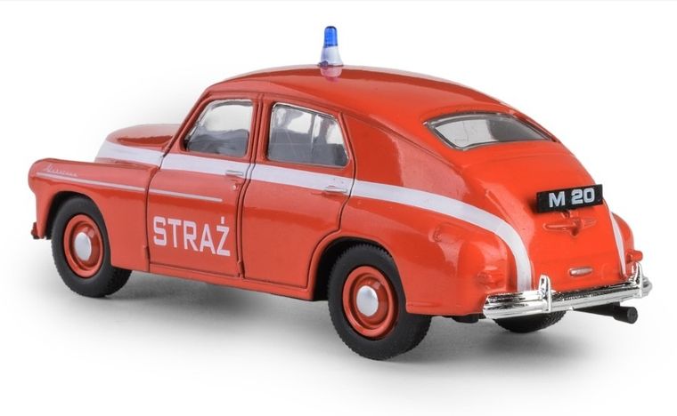 Daffi, Kolekcja Polskiej Motoryzacji, Warszawa M20 Straż, pojazd, model metalowy, 1:43