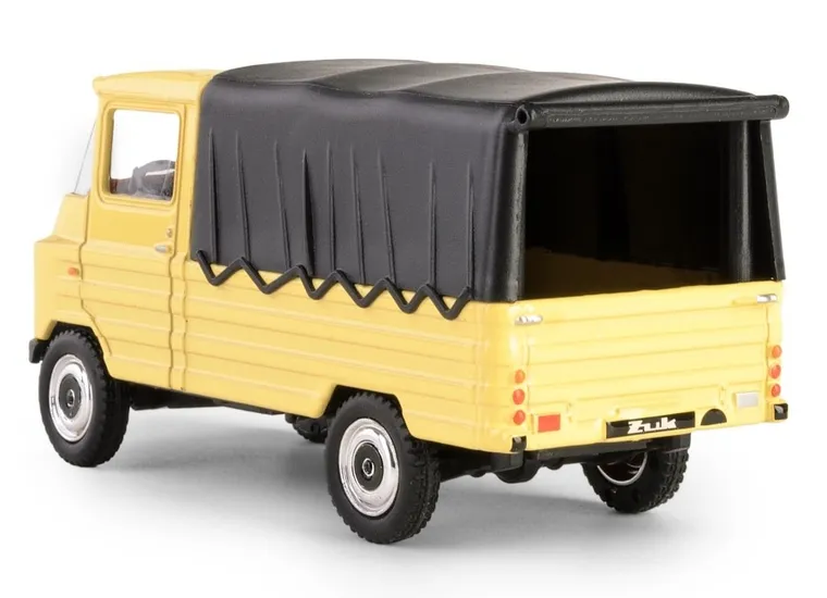 Daffi, Kolekcja Polskiej Motoryzacji, Żuk, pojazd, model metalowy, żółty, 1:43