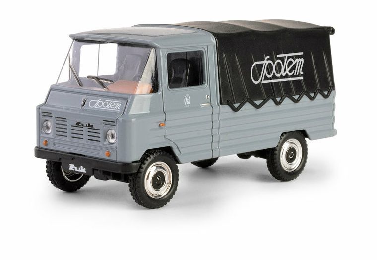 Daffi, Kolekcja Polskiej Motoryzacji, Żuk Społem, pojazd, model metalowy, szary, 1:43