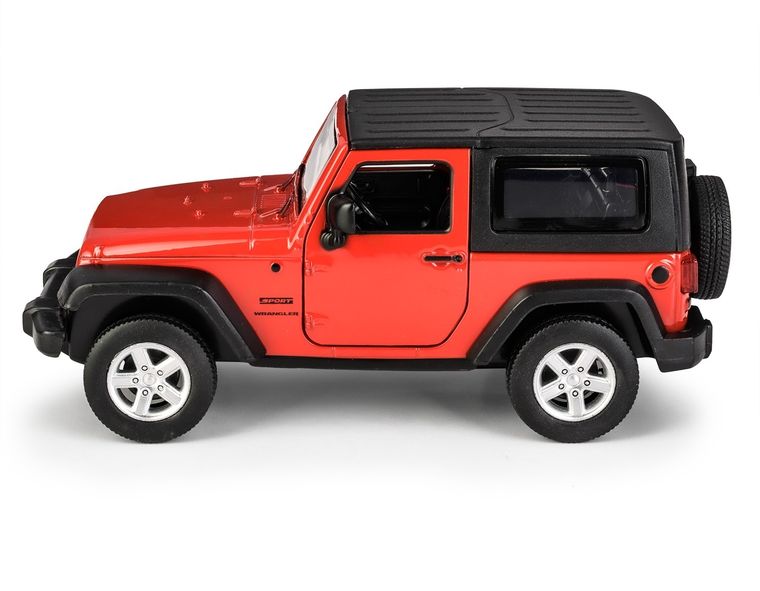 Daffi, MSZ, Jeep Wrangler, pojazd, model metalowy, czerwony, 1:32
