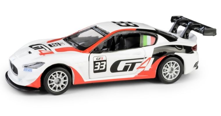 Daffi, MSZ, Maserati GranTurismo MC GT4, pojazd, model metalowy, biały, 1:43