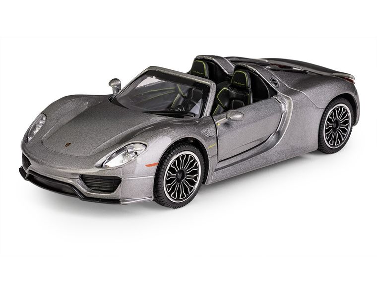 Daffi, MSZ, Porsche 918 Spyder, pojazd, model metalowy, szary, 1:32
