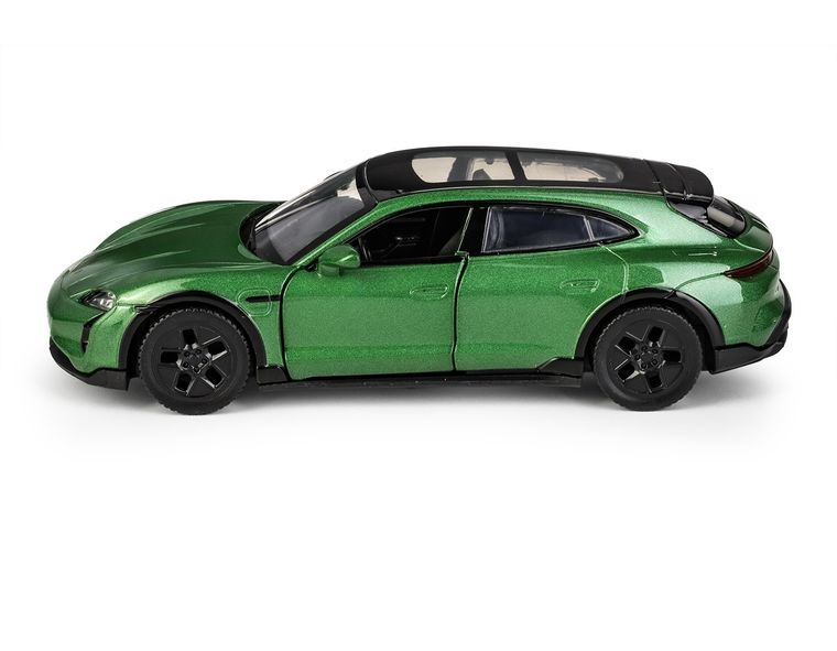 Daffi, MSZ, Porsche Taycan Turbo S Cross Turismo, pojazd, model metalowy, zielony, 1:36