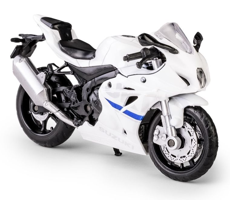Daffi, MSZ, Suzuki GSX-R1000, motocykl, model metalowy, biały, 1:18