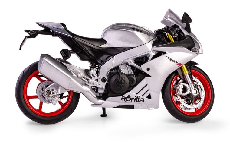 Daffi, RMZ City, Aprilia RSV4 RR 2020, motocykl, model metalowy, srebrny, 1:12