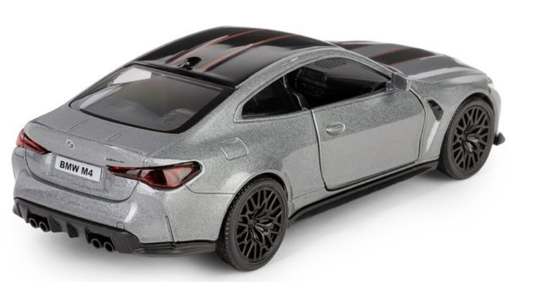 Daffi, RMZ City, BMW M4 CSL 2023, pojazd, model metalowy, szary, 1:32