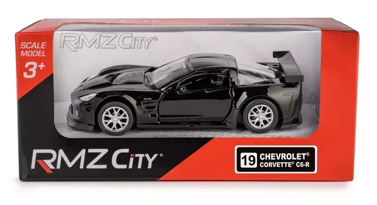 Daffi, RMZ City, Chevrolet Corvette C6-R, pojazd, model metalowy, czarny, 1:32