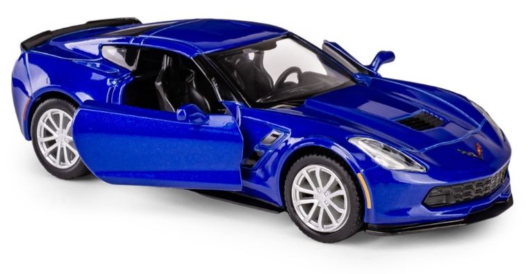 Daffi, RMZ City, Chevrolet Corvette Grand Sport, pojazd, model metalowy, niebieski, 1:32