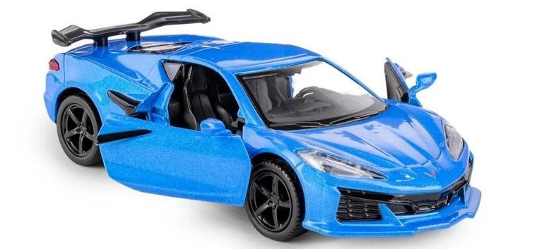 Daffi, RMZ City, Chevrolet Corvette Z06 niebieski, pojazd, model metalowy, 1:32