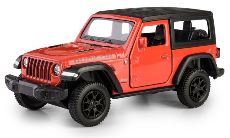 Daffi, RMZ City, Jeep Wrangler Rubicon 2021, Hard Top, pojazd, model metalowy, czerwony, 1:35