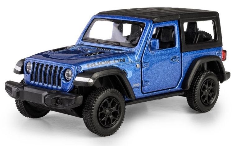 Daffi, RMZ City, Jeep Wrangler Rubicon 2021, Hard Top, pojazd, model metalowy, niebieski, 1:35