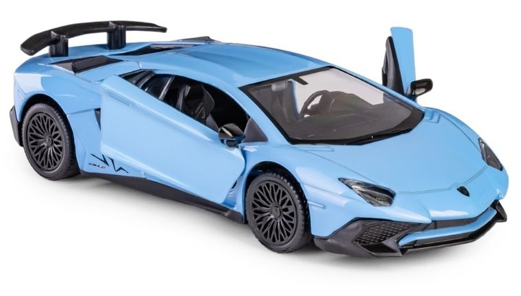 Daffi, RMZ City, Lamborghini Aventador LP750-4 Superveloce, pojazd, model metalowy, niebieski, 1:32