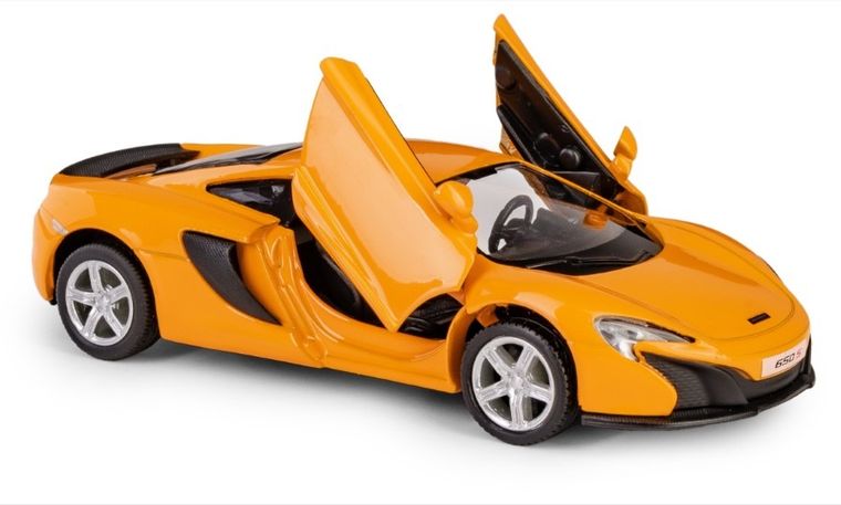 Daffi, RMZ City, McLaren 650S, pojazd, model metalowy, pomarańczowy