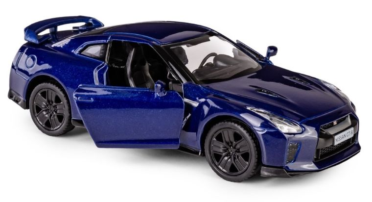 Daffi, RMZ City, Nissan GT-R R35 2017, pojazd, model metalowy, niebieski, 1:38