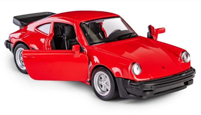 Daffi, RMZ City, Porsche 930 Turbo 1975-1989, pojazd, model metalowy, czerwony, 1:32