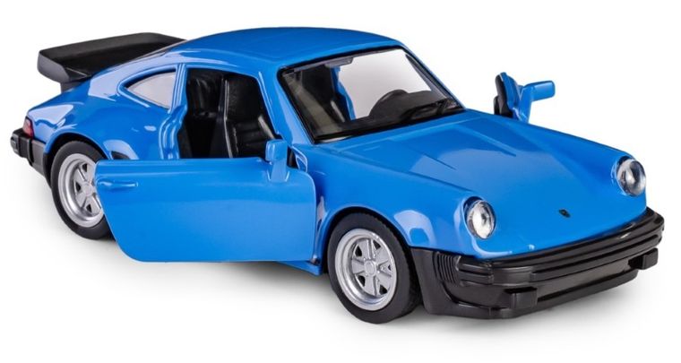 Daffi, RMZ City, Porsche 930 Turbo 1975-1989, pojazd, model metalowy, niebieski, 1:32