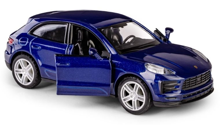 Daffi, RMZ City, Porsche Macan S 2019, pojazd, model metalowy, niebieski, 1:40