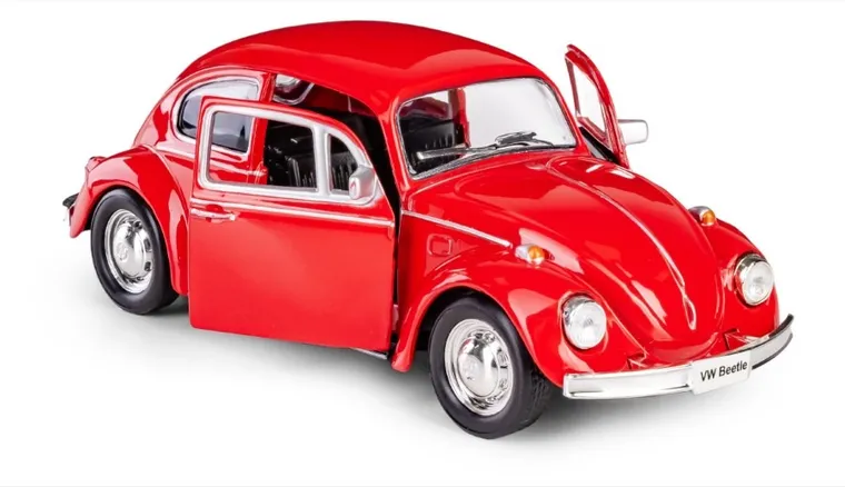 Daffi, RMZ City, Volkswagen Beetle 1967, pojazd, model metalowy, czerwony, 1:32