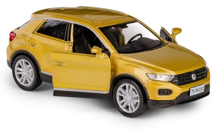 Daffi, RMZ City, Volkswagen T-Rock, pojazd, model metalowy, złoty, 1:32