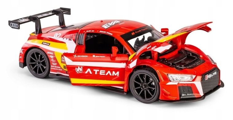 Daffi, RMZ Hobby, Audi R8 EvaRT H-101, pojazd, interaktywny model metalowy, 1:32