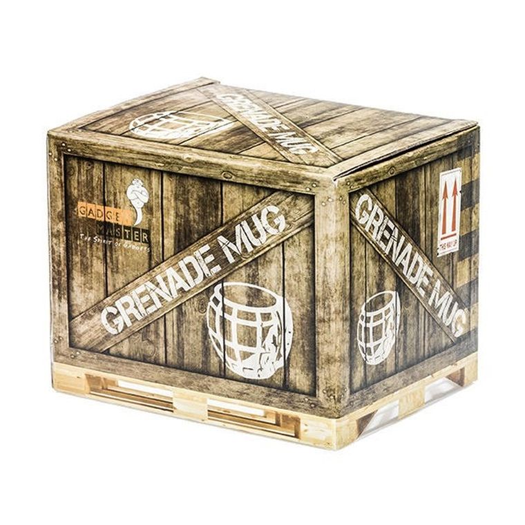 Danger, kubek granat, biały