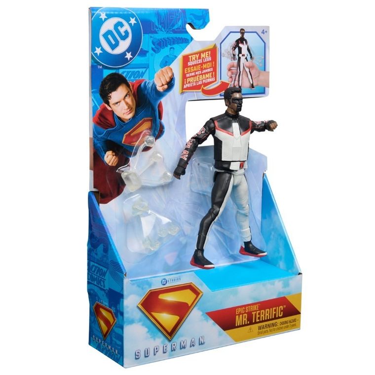 DC Comics, Superman, Epic Strike, Mr. Terrific, figurka akcji, 15 cm
