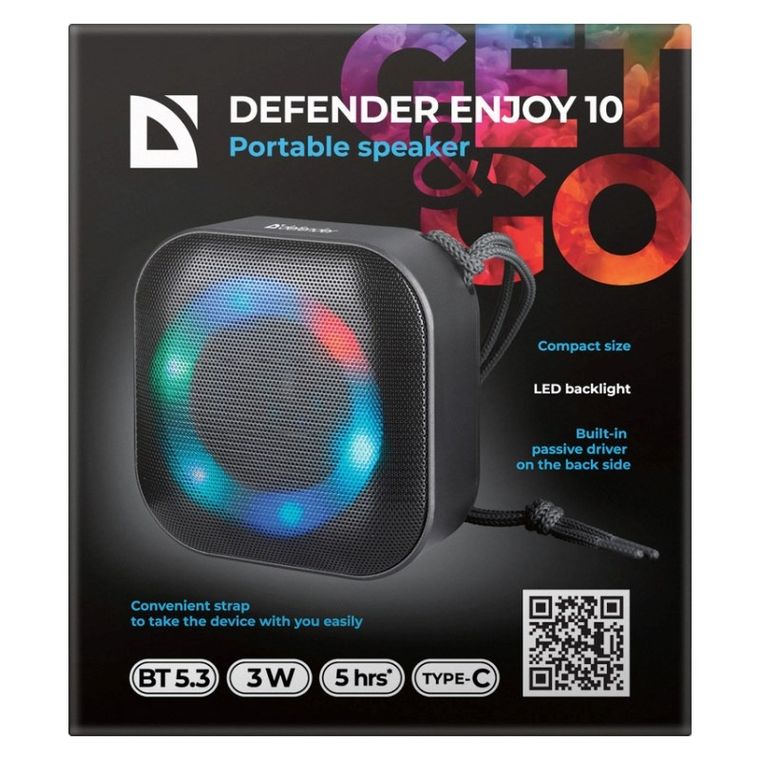 Defender, Enjoy 10, głośnik bluetooth, czarny