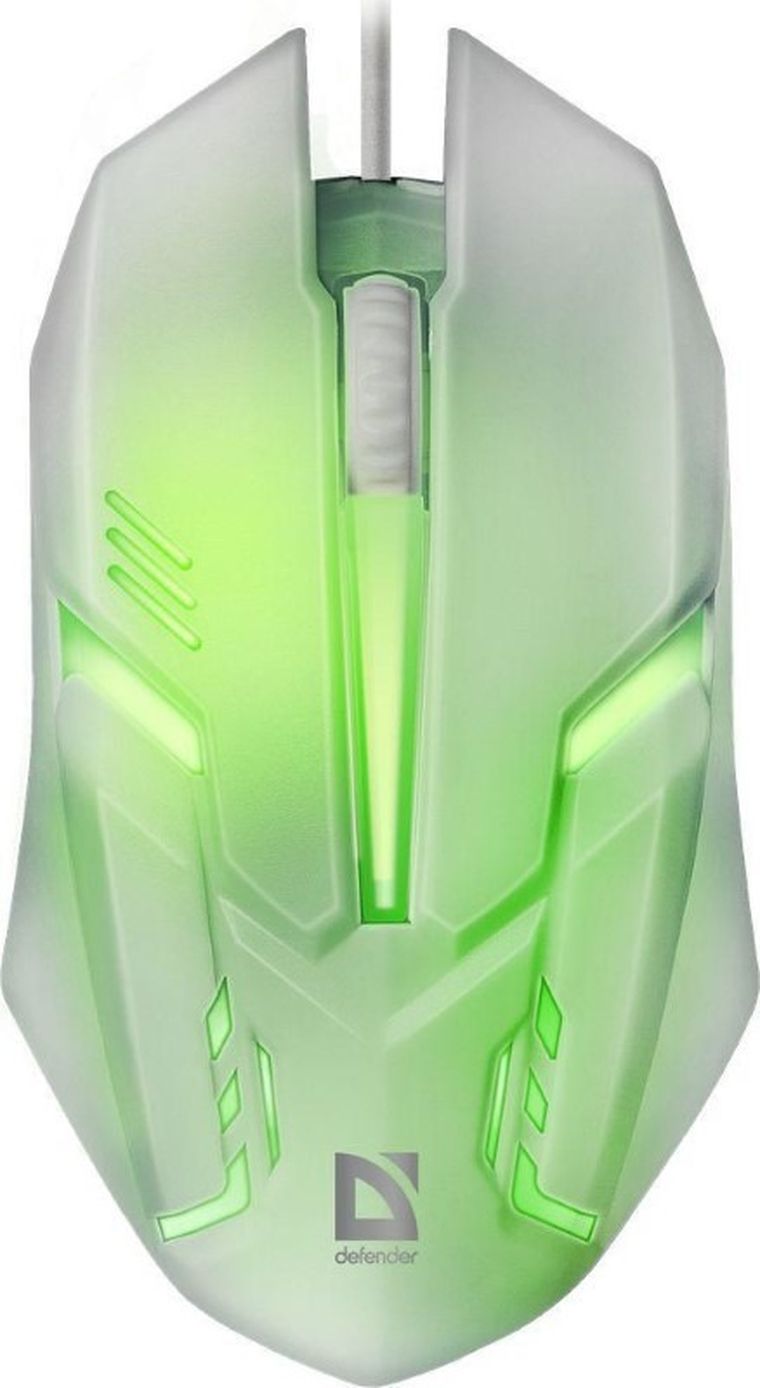 Defender, mysz gamingowa, Cyber MB-560l, 1200 dpi, biała