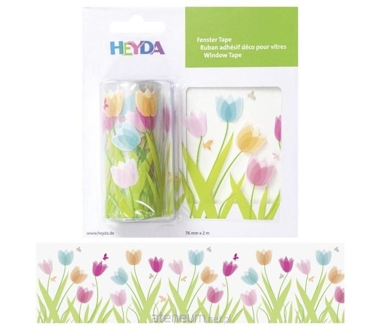 Dekor-Art-Serwis, taśma na okno z klejem, Tulipany, 2m