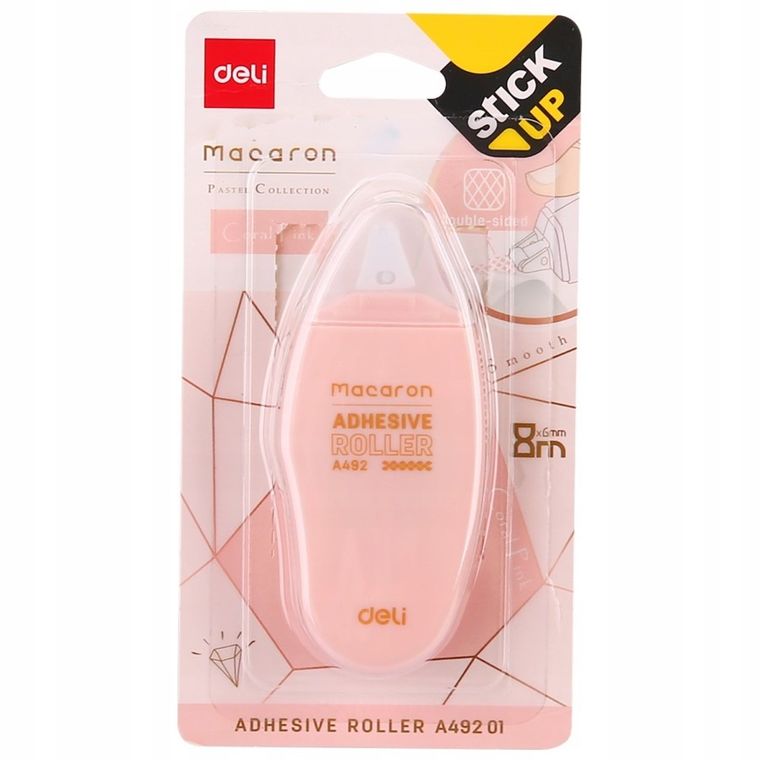 Deli, klej w taśmie, Macaron, 8mx6mm, 1 szt.