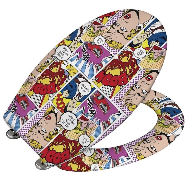 Deska sedesowa, pop-art, wolno opadająca