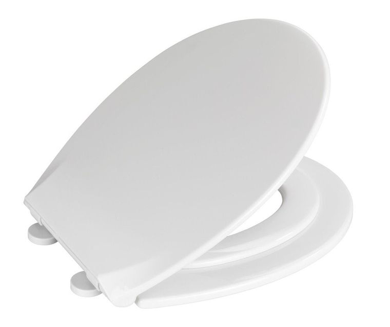 Deska sedesowa z nakładką dla dzieci, z mechanizmem wolnego opadania