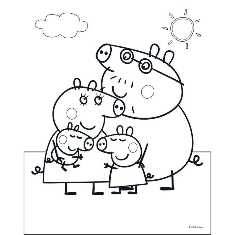Diakakis, Świnka Peppa, kolorowanka z naklejkami