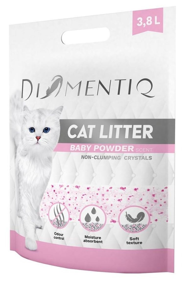Diamentiq, żwirek, niezbrylający, Micro Babypowder, 3,8l