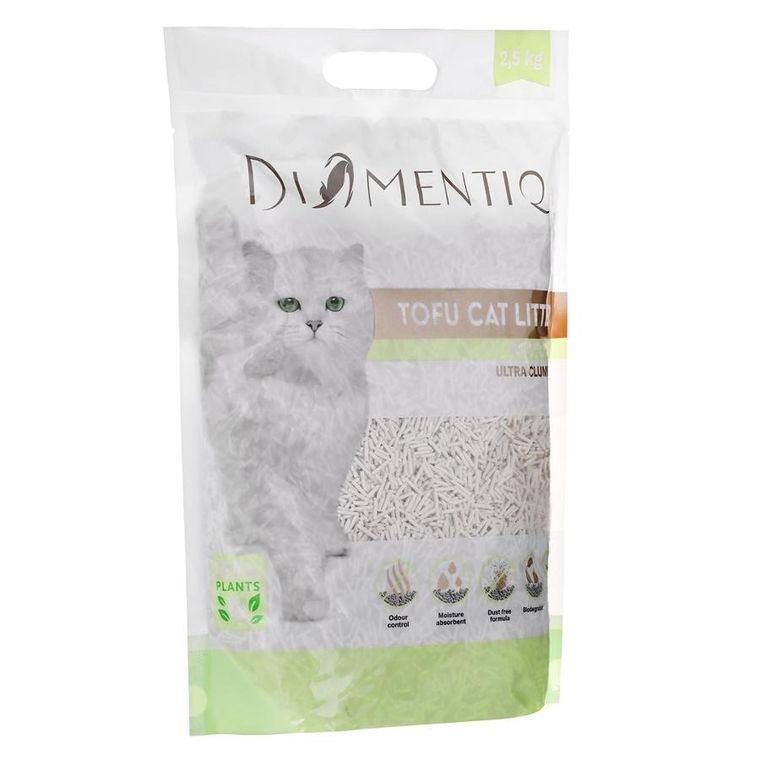 Diamentiq, żwirek tofu zbrylający 2, 5 kg matcha