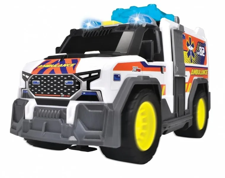 Dickie, ambulans, pojazd ratunkowy, światło i dźwięk, biały, 30 cm