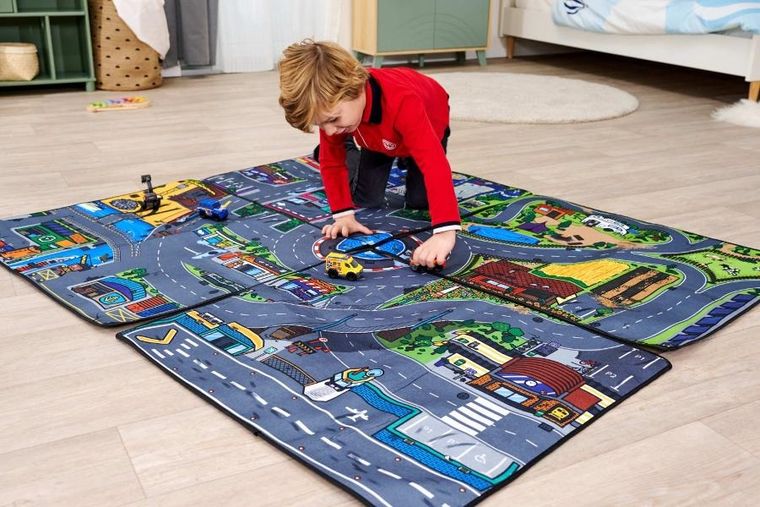 Dickie, City, pojazd, mata z torem i akcesoria drogowe, 1 szt.