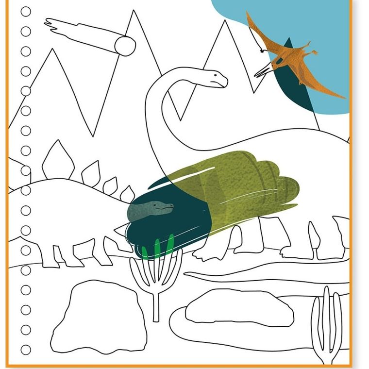 Dinozaury. Magiczna kolorowanka wodna z zadaniamimi