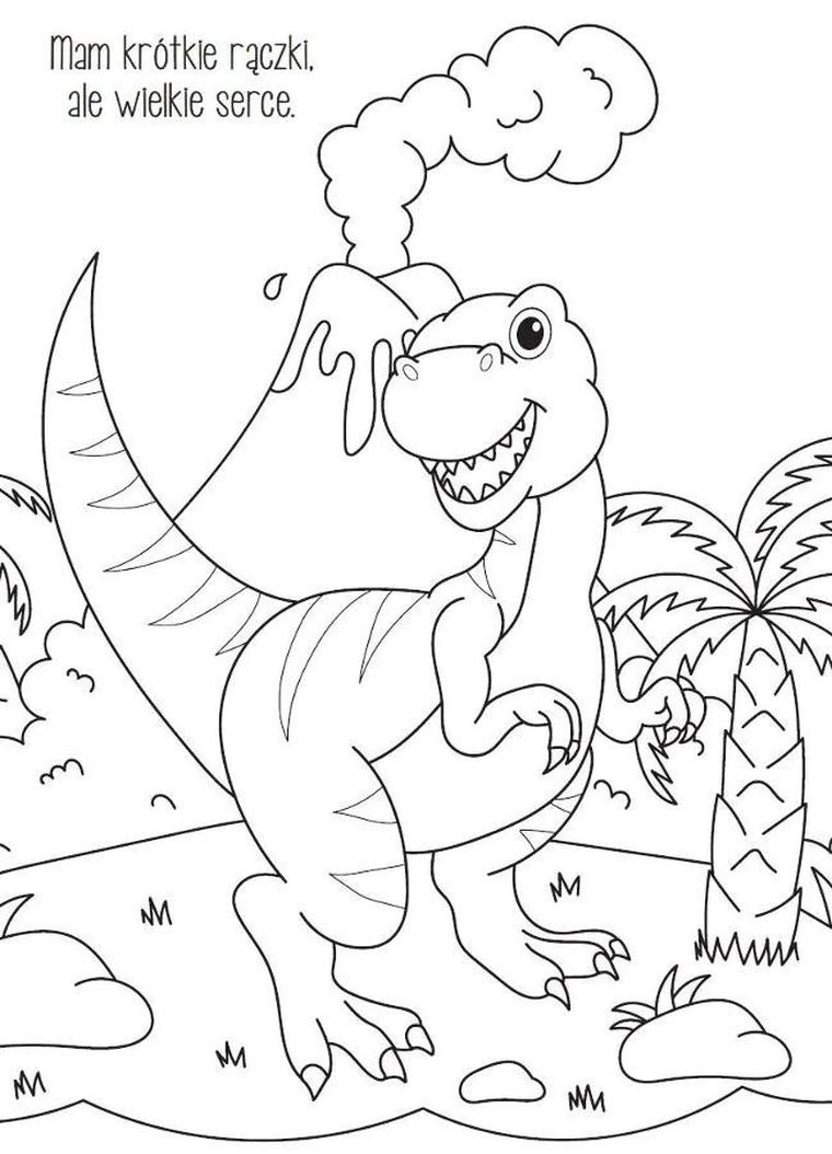Dinozaury. Malowanie farbkami