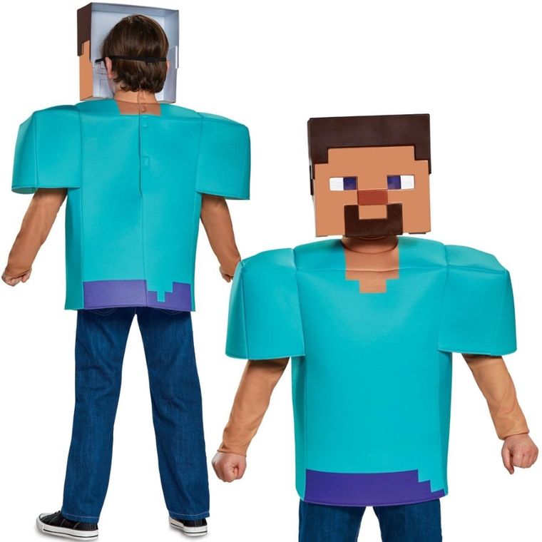 Disguise, Minecraft, Steve, strój dla dzieci, 124-136 cm, 7-8 lat