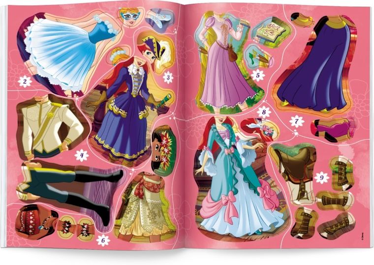 Disney Księżniczka. Brokatowe ubieranki