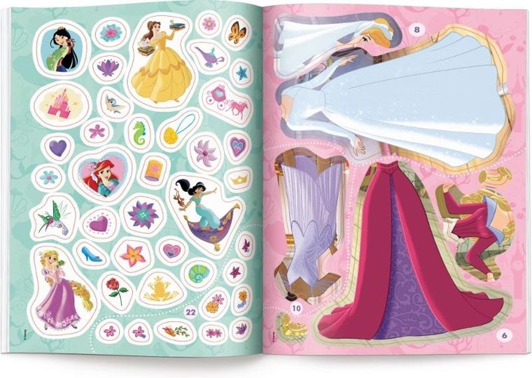 Disney Księżniczka. Ubieranki, naklejanki