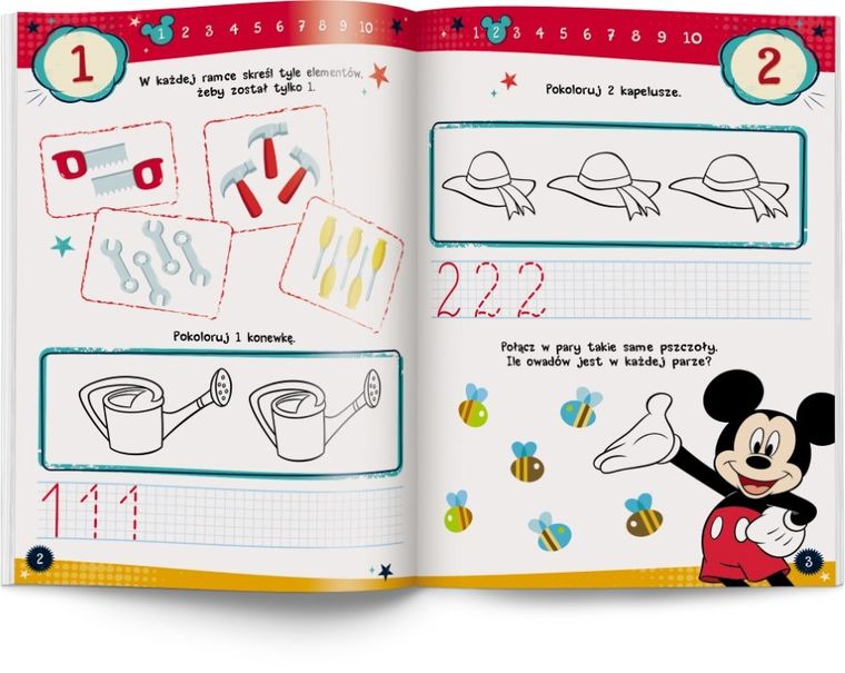 Disney uczy. Myszka Miki. Zeszyt ćwiczeń. Cyfry