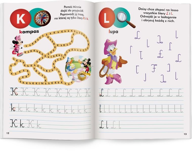 Disney Uczy. Myszka Minnie. Zeszyt Ćwiczeń. Litery