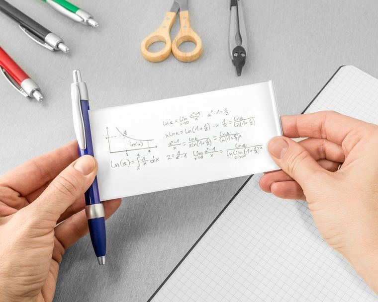 Długopis ściąga, niebieski, niebieski