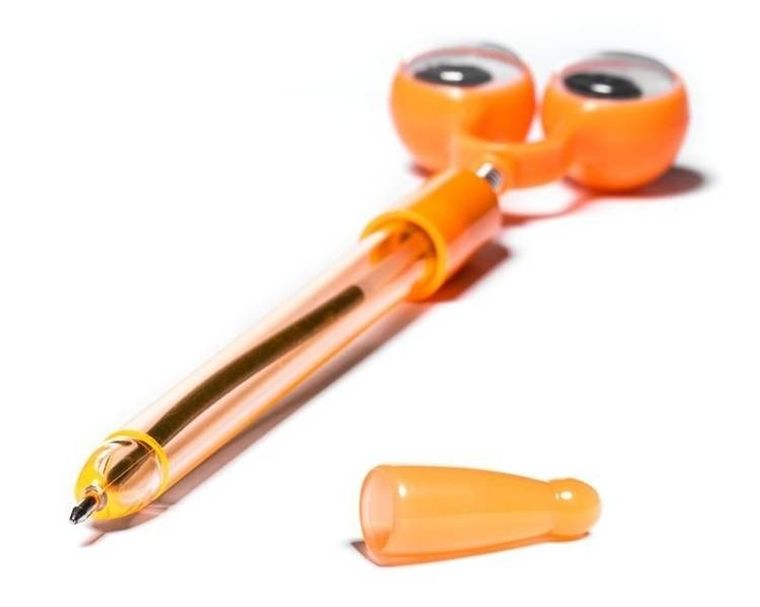 Długopis z wielkimi oczami, niebieski