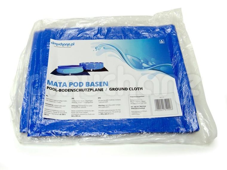 Dmuchane, uniwersalna mata pod basen ogrodowy, 338-239 cm