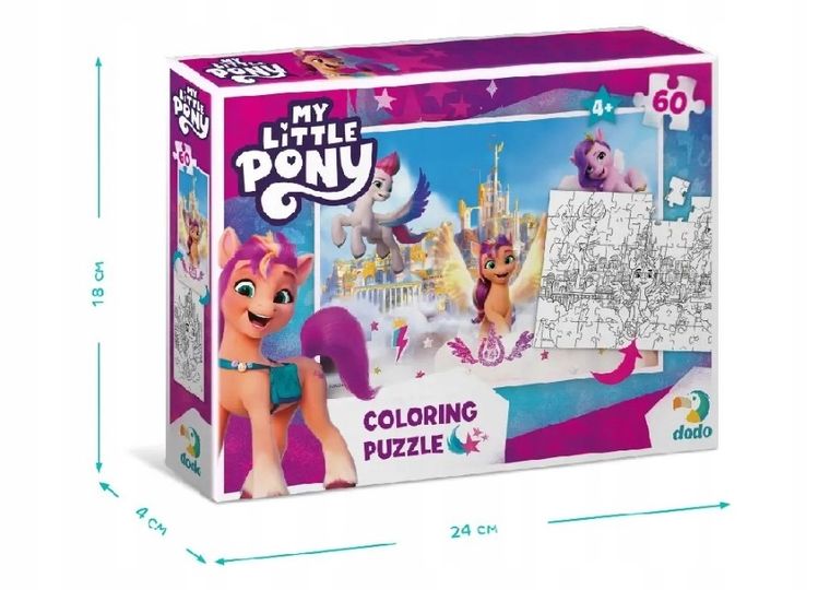 Dodo, My Little Pony, puzzle 2w1, 60 elementów