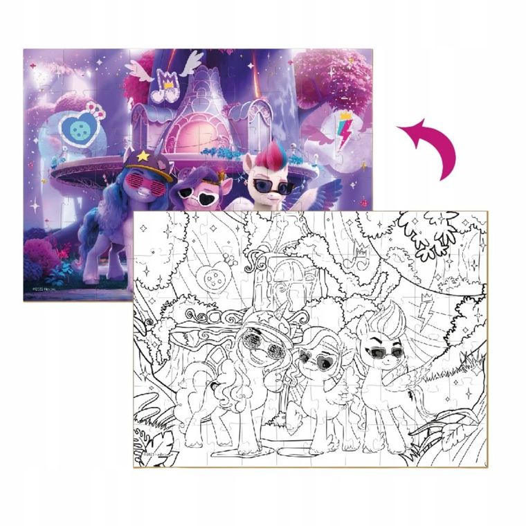 Dodo, My Little Pony, puzzle 2w1, 60 elementów